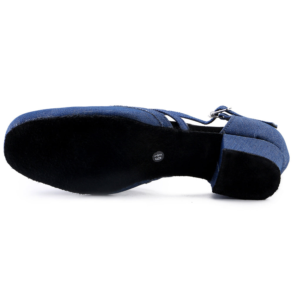 Women's Demin 3.5cm Heels Ballroom Swing Dance Shoes