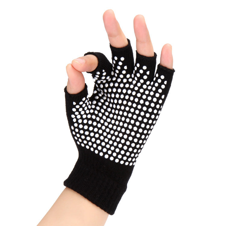 Fingerless Grip Yoga Pilates Gloves