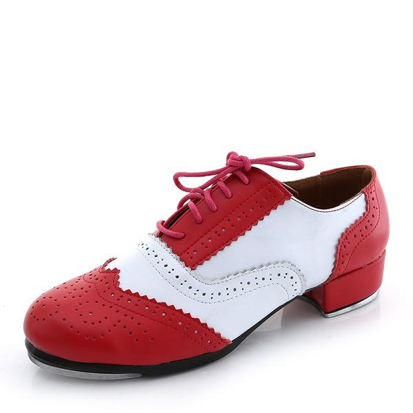 Unisex Microfiber Leather 2.5cm Heels Tap Dance Shoes