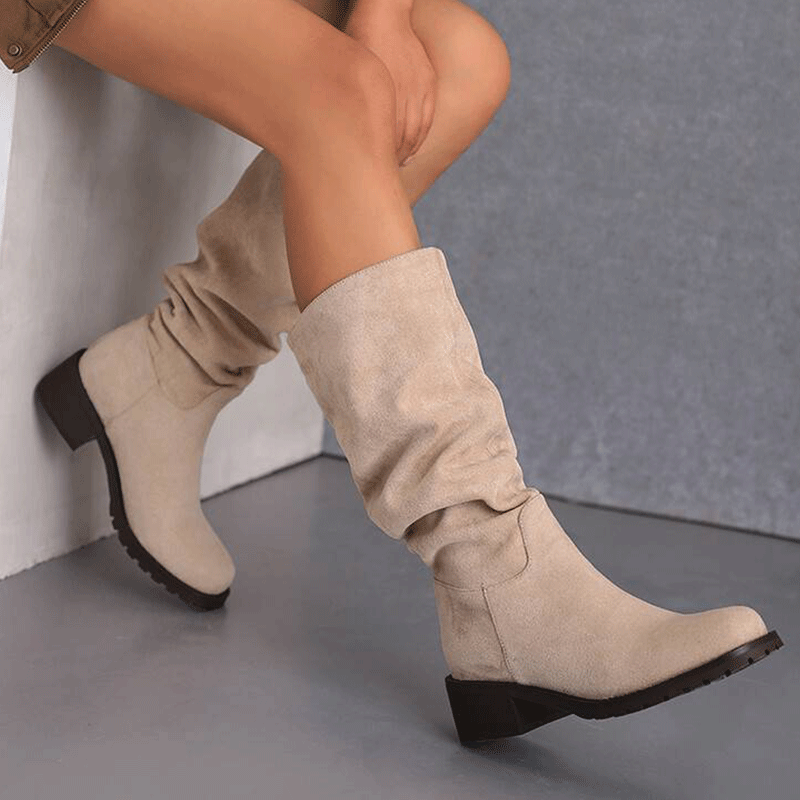 AJ Women's Suede 4.5cm High Heel Jazz Dance Shoes Heels Dance Boots