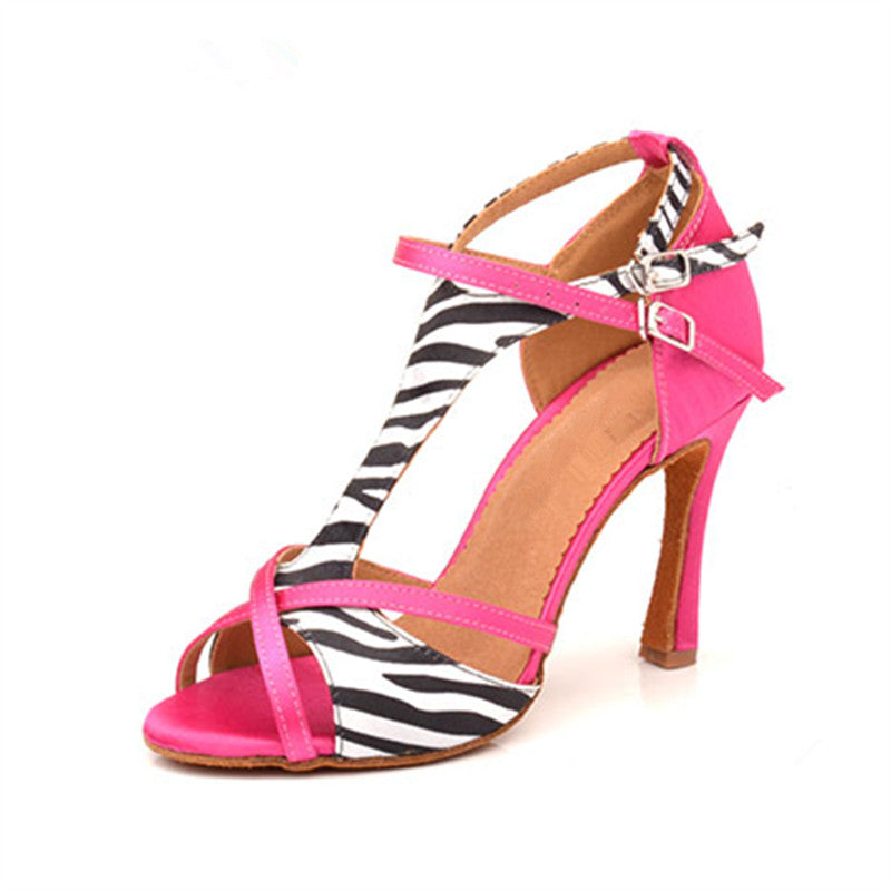 DS Women's Suede Customized Heel Salsa Latin Dance Shoes