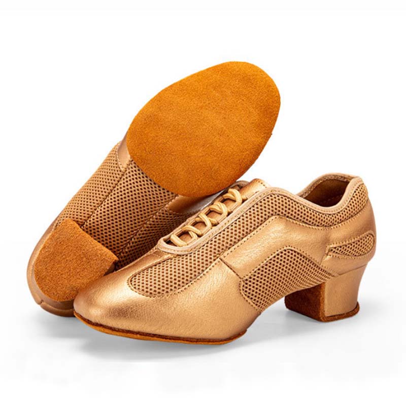 QCWD Women's Microfiber Leather 4.5cm Heels Ballroom Dance ShoesTeaching & Practice Shoes