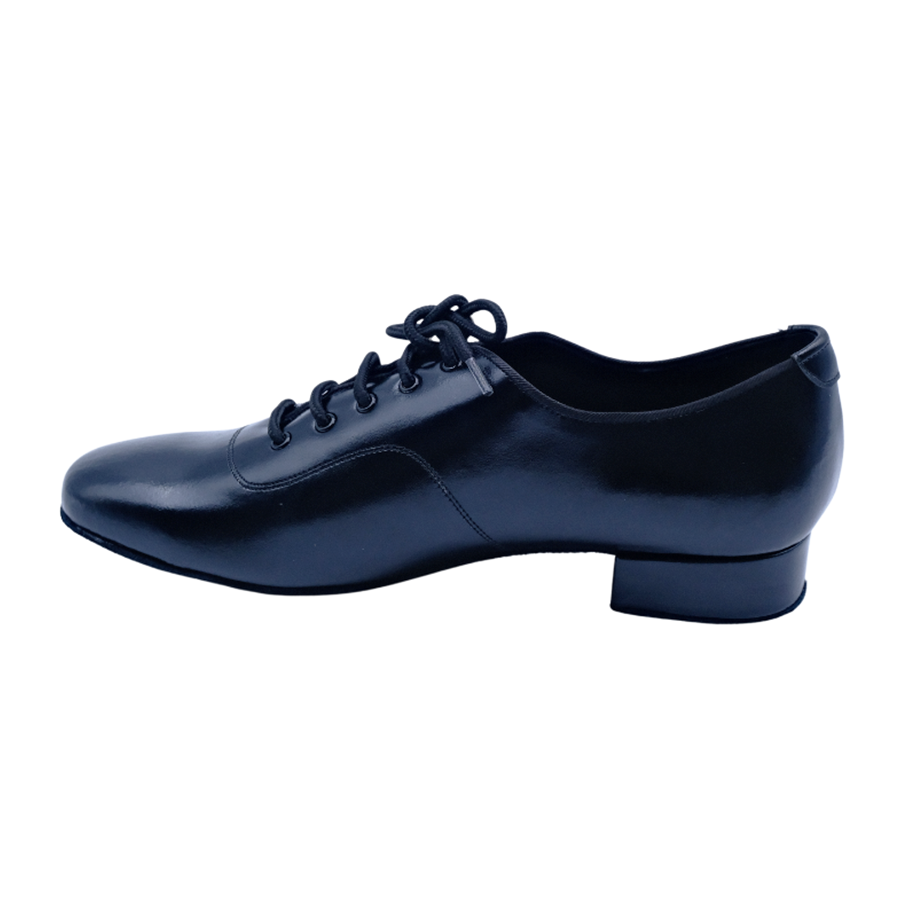 Men's 2cm Black Leatherette Heels Ballroom Dance Shoes