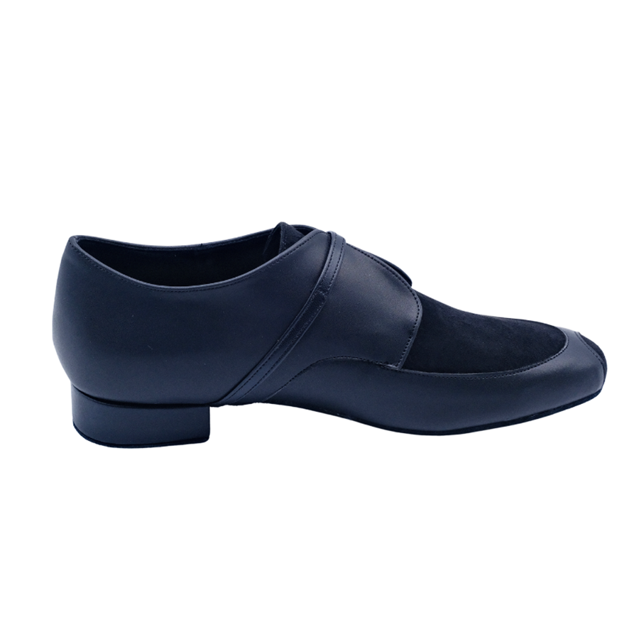 Men's 2cm Black Leatherette Heels Ballroom Dance Shoes
