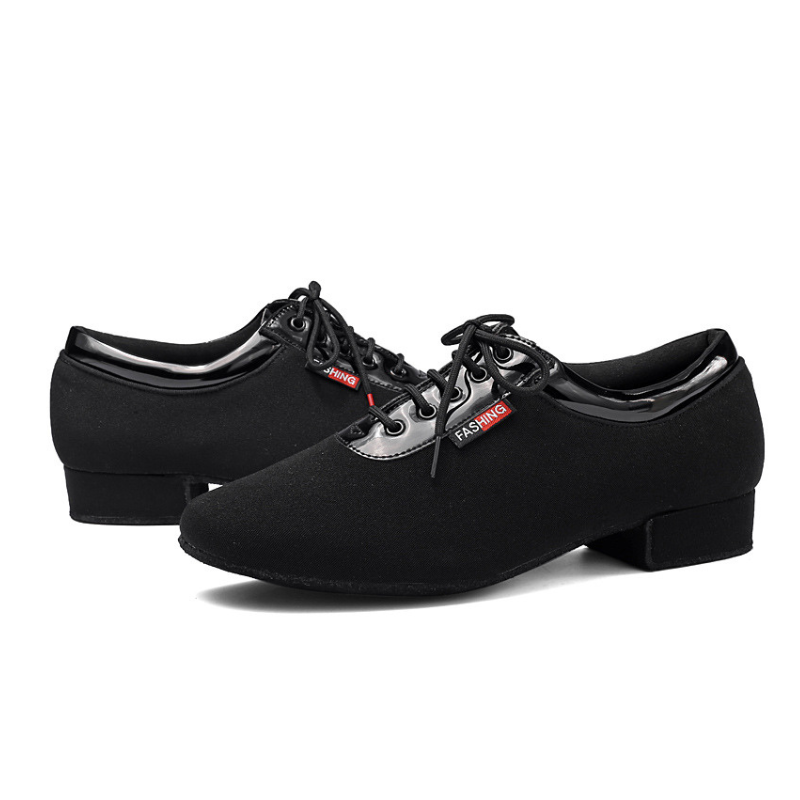 Men's Black 2.5cm Heels Ballroom Dance Shoes