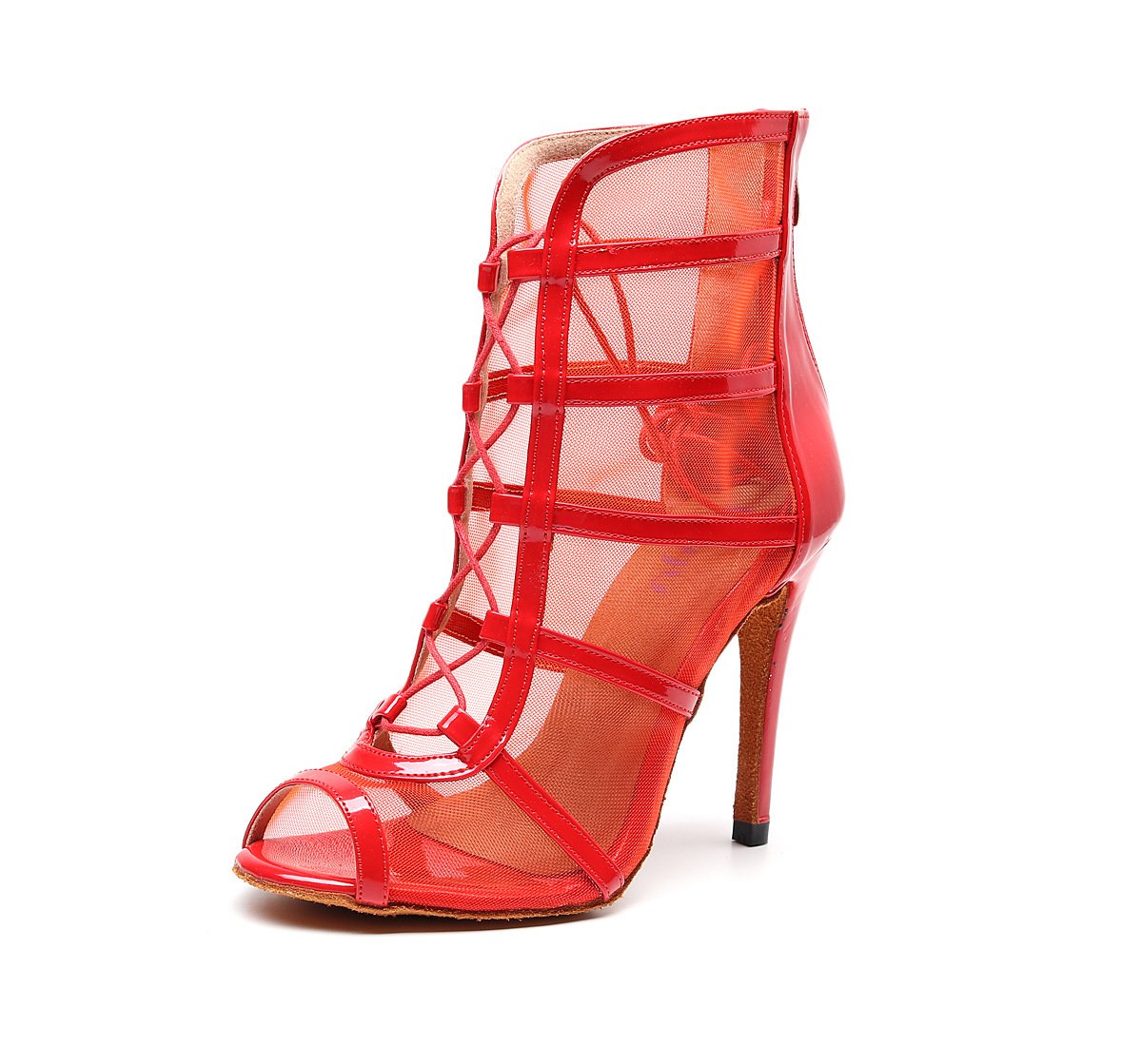 Women's Leatherette Customized Heels Dance Boots Jazz Salsa Dancing Shoes