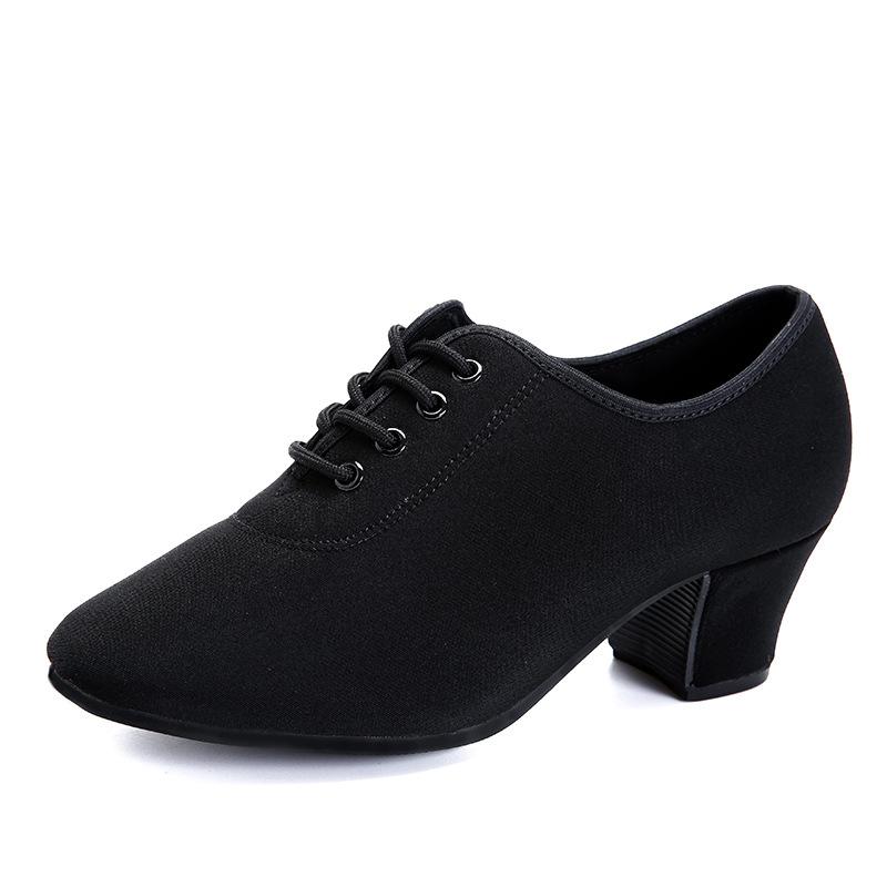 Women's Cloth Heels  Modem With Lace-up Teaching & Practice Dance Shoes