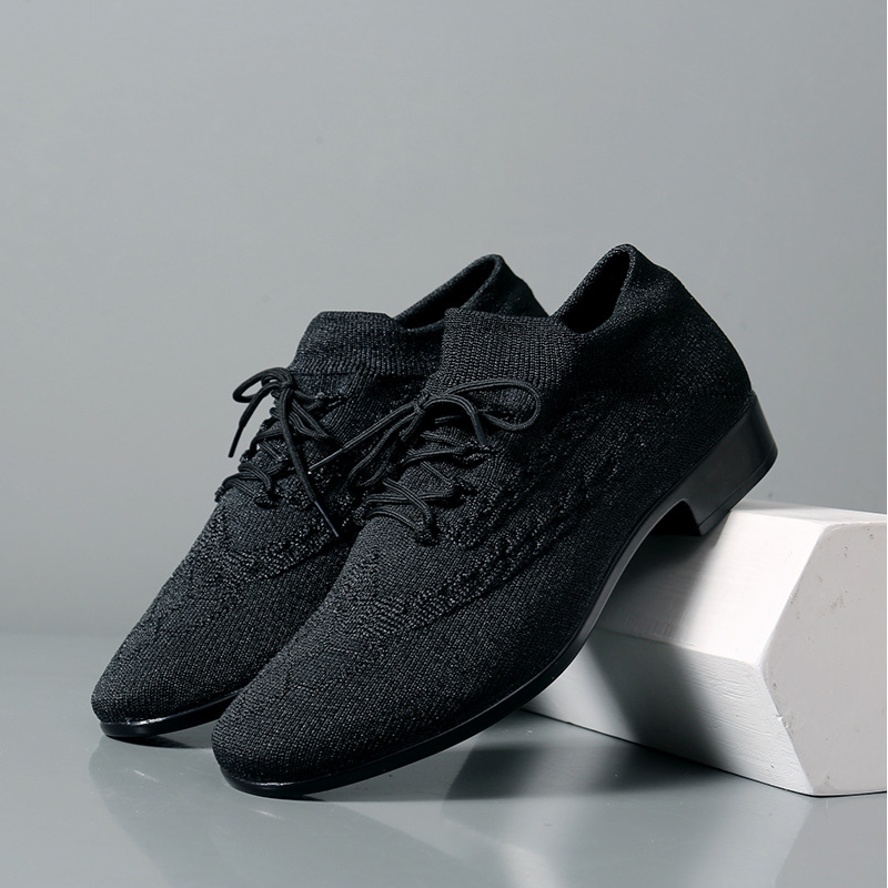 Men's Black 2.5cm Heels Ballroom Dance Shoes