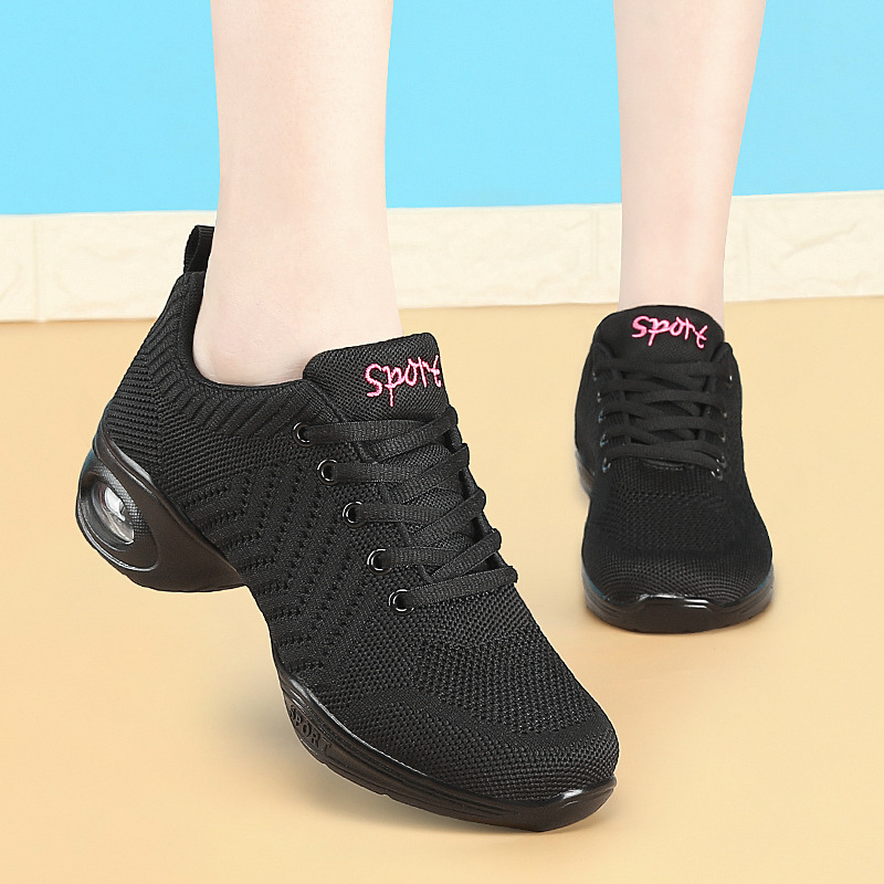 Women's Jazz Shoes Lace-up Dance Sneakers