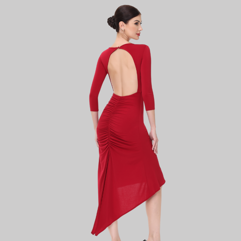 Customisable-Women's Red  Dance Dress for Milonga & Parties Tango Dress