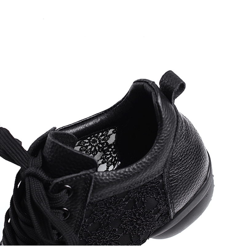Women's Mesh Lace-up 4cm Heel Dance Sneakers Practice Dance Shoes Jazz Dance
