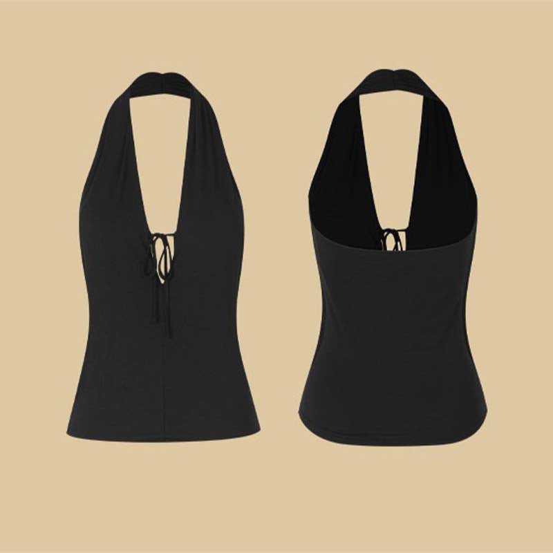 Z Women's Black Sleeveless Latin Dance Tops Dance Dress Dance Wear Training Performance Wear