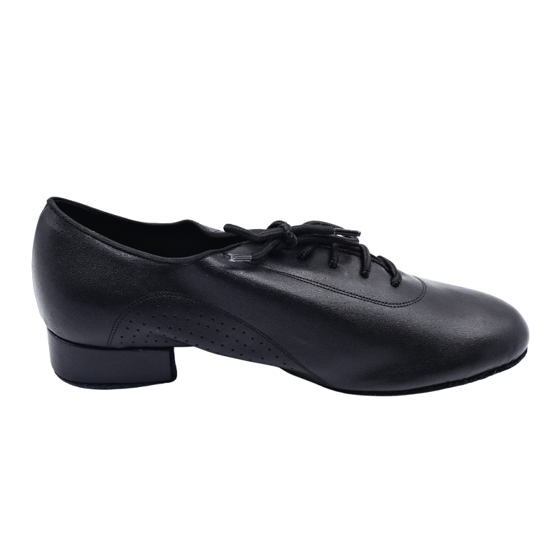 Men's 2cm Black Leatherette Heels Ballroom Dance Shoes