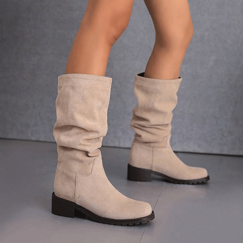 AJ Women's Suede 4.5cm High Heel Jazz Dance Shoes Heels Dance Boots
