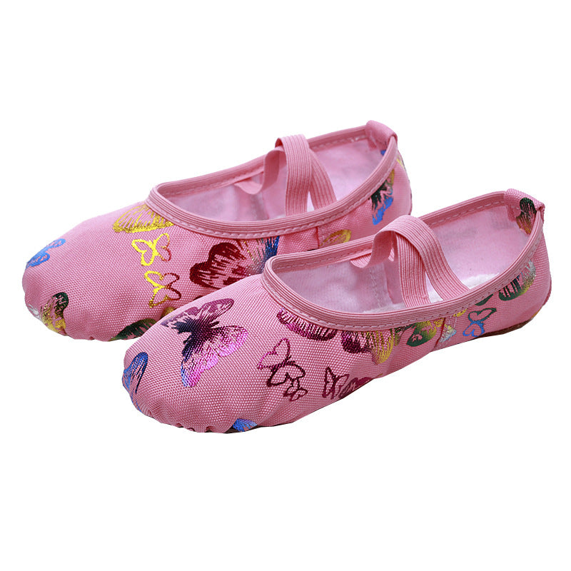 Girl‘s Stamping butterfly print Ballet Slipper
