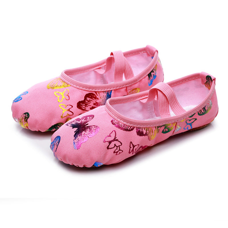 Girl‘s Stamping butterfly print Ballet Slipper
