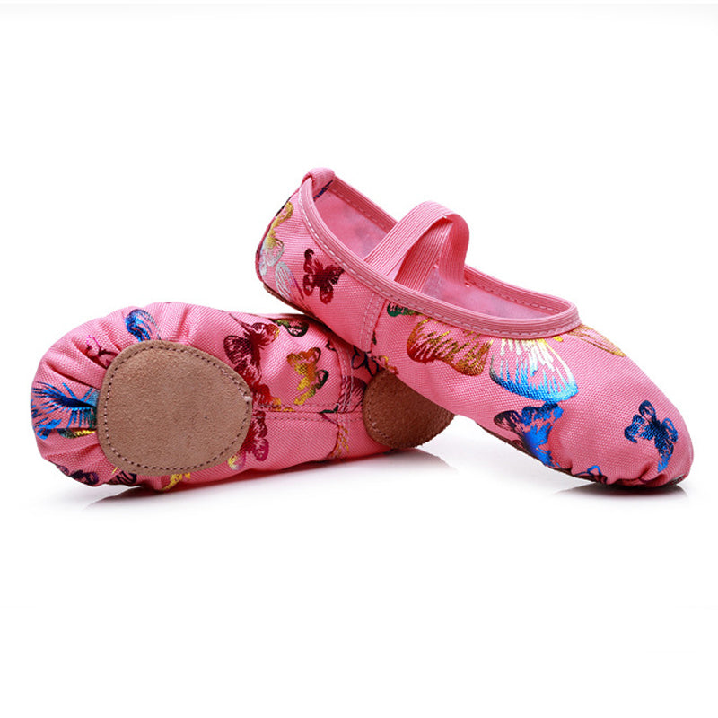 Girl‘s Stamping butterfly print Ballet Slipper