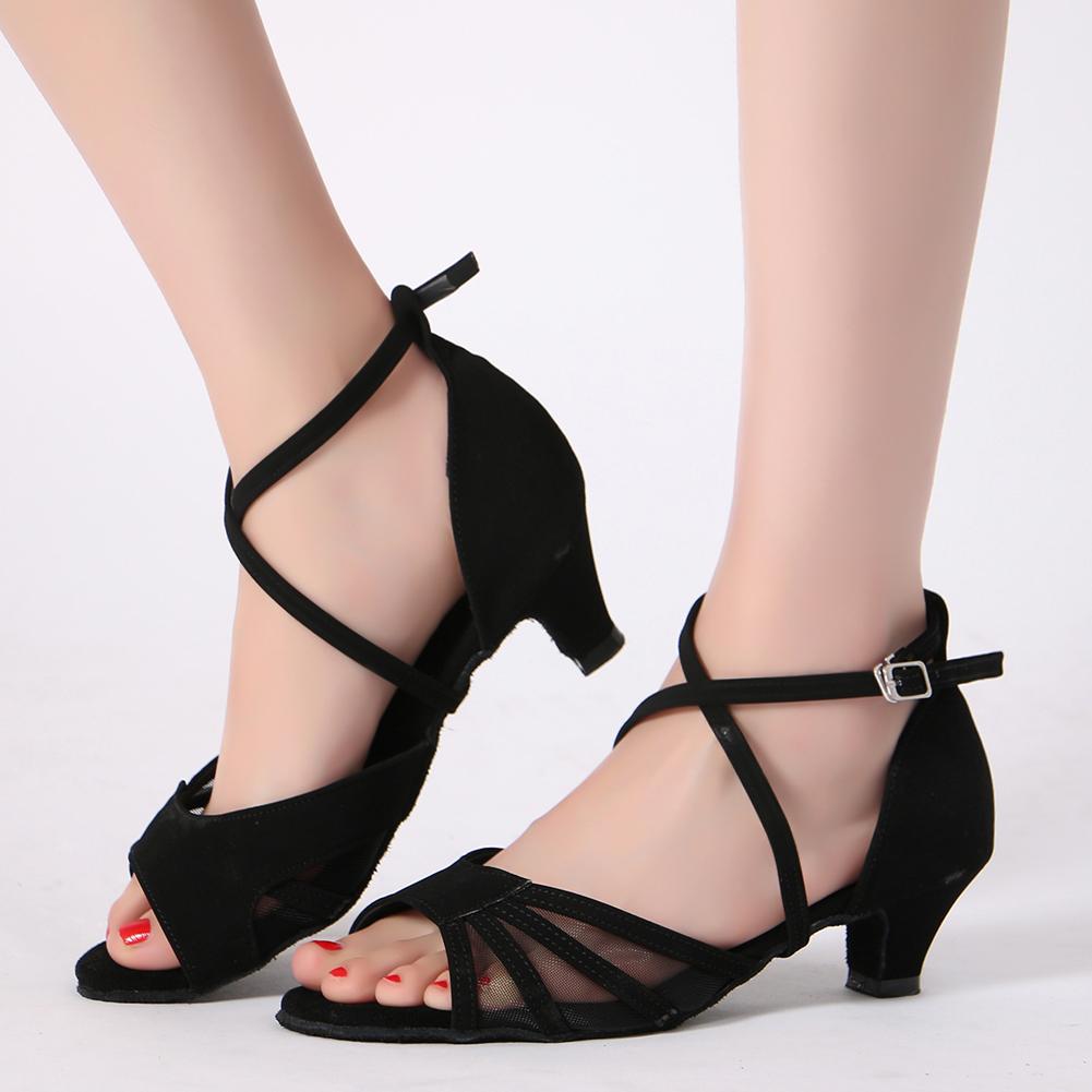 DS Women's Suede Customized Heel Ballroom Dance Shoes Latin Dance Shoes