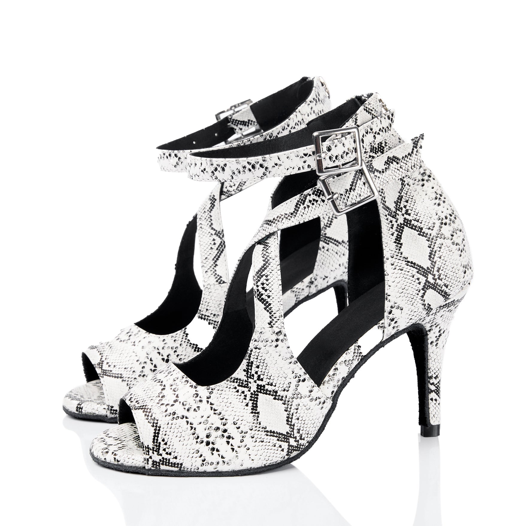 Women's Leatherette Customized Heel Dance Boots Salsa Dance Shoes