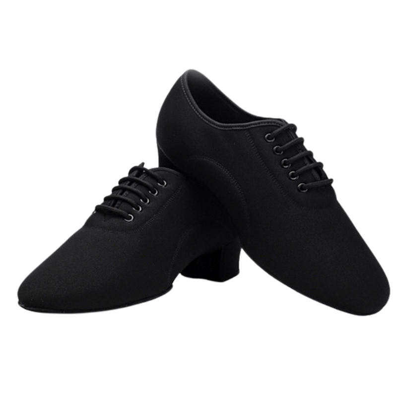 Men's 2.5cm/5cm Black Oxford Cloth Ballroom Dance Shoes
