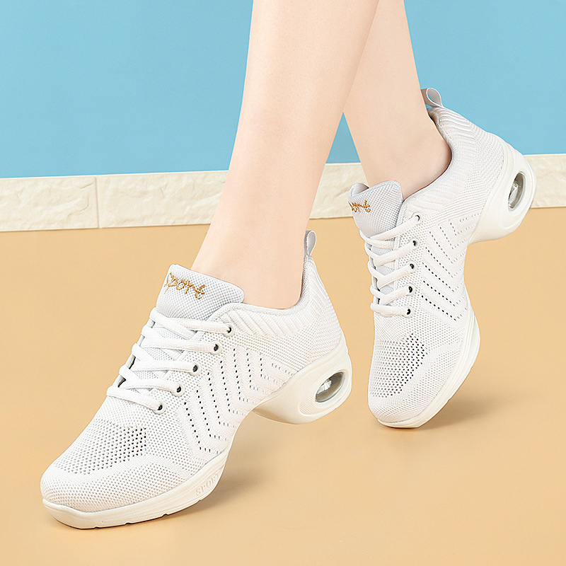 Women's Jazz Shoes Lace-up Dance Sneakers