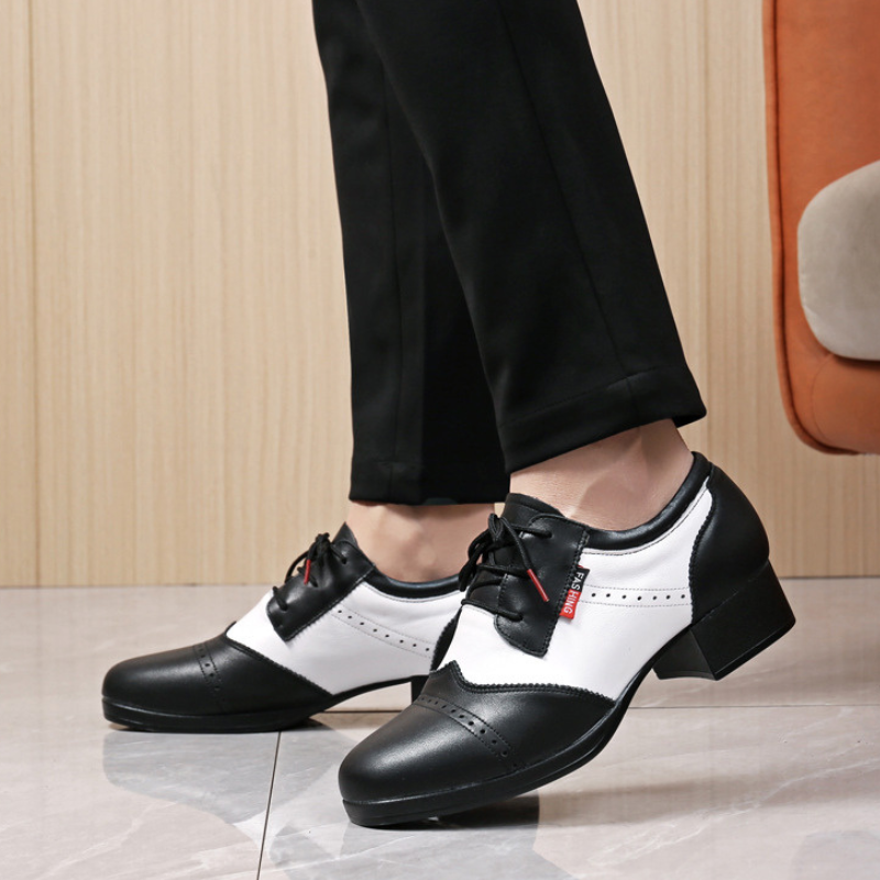 Men's 4cm Leatherette Heels Ballroom Dance Shoes