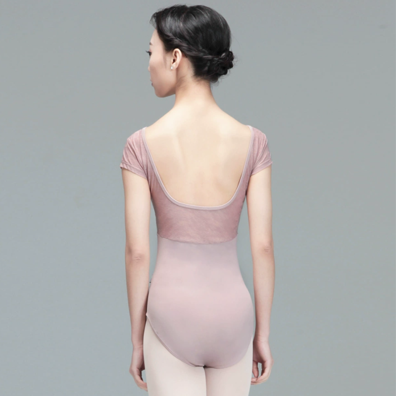 BW Women's Mesh U-back Cap Sleeve Leotard