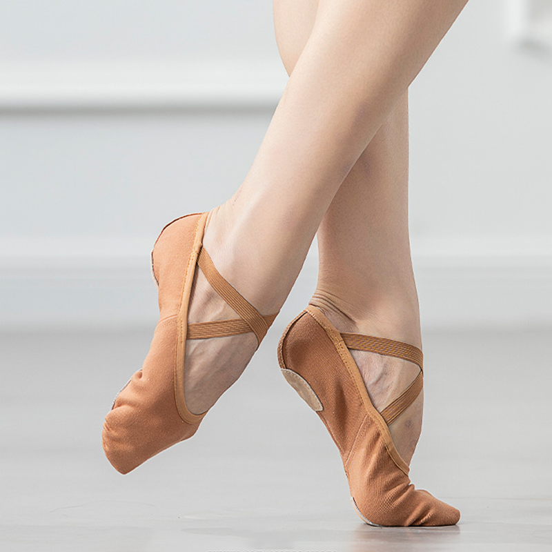 WY Women's Spandex Split-Sole Ballet Shoes