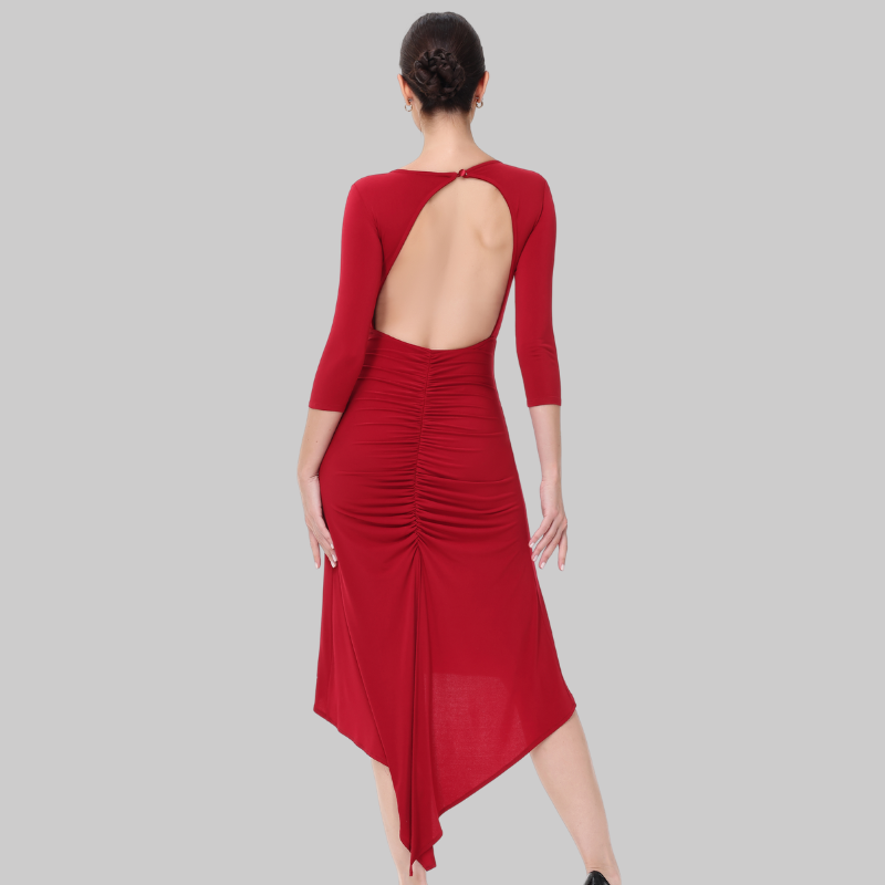 Customisable-Women's Red  Dance Dress for Milonga & Parties Tango Dress