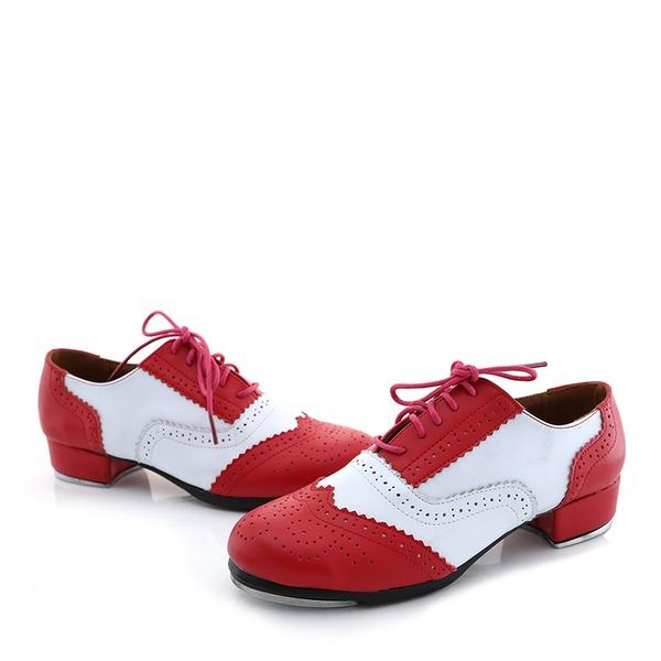Unisex Microfiber Leather 2.5cm Heels Tap Dance Shoes