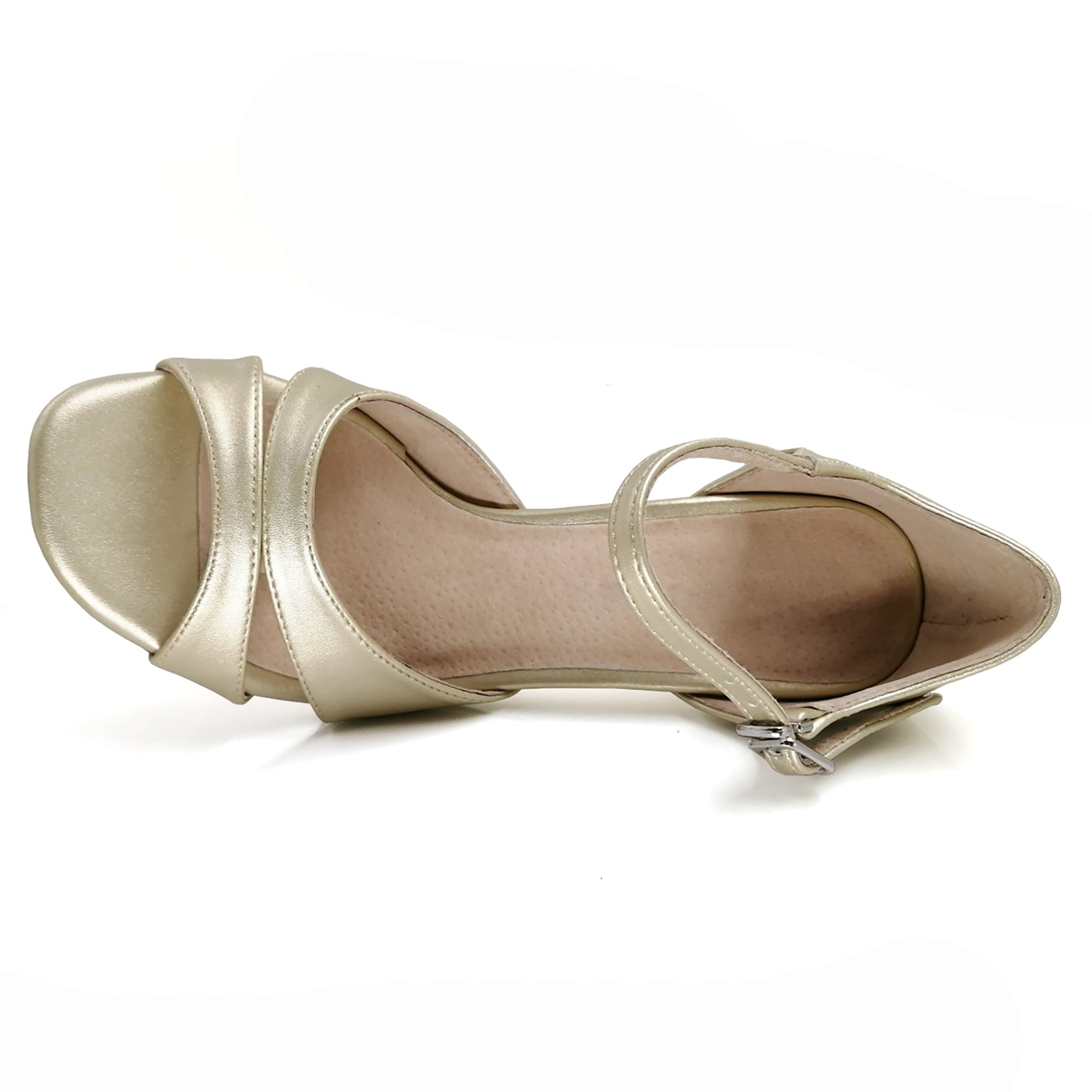 SHJ Women's Gold Real Leather 7cm/9cm Heels Salsa Shoes Tango Shoes