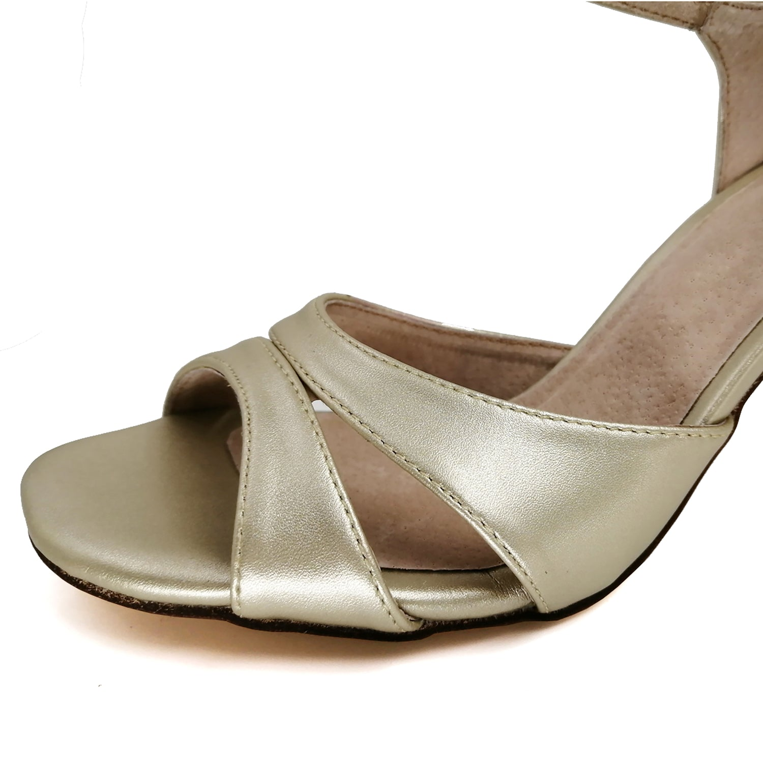 SHJ Women's Gold Real Leather 7cm/9cm Heels Salsa Shoes Tango Shoes