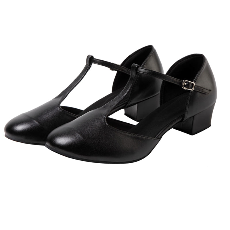 HW Women's Leatherette 4/4.5cm Ballroom Dance Shoes Flat Dance Shoes Swing Dance Shoes