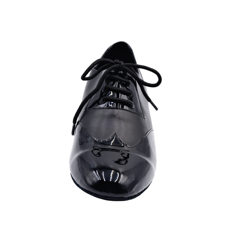 Men's 2cm Black Leatherette Heels Ballroom Dance Shoes