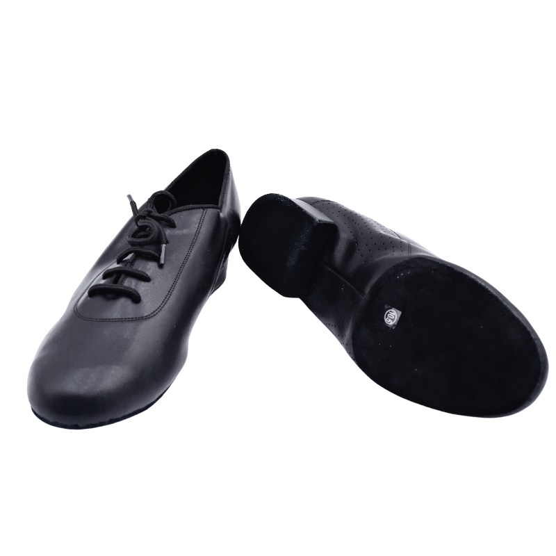 Men's 2cm Black Leatherette Heels Ballroom Dance Shoes