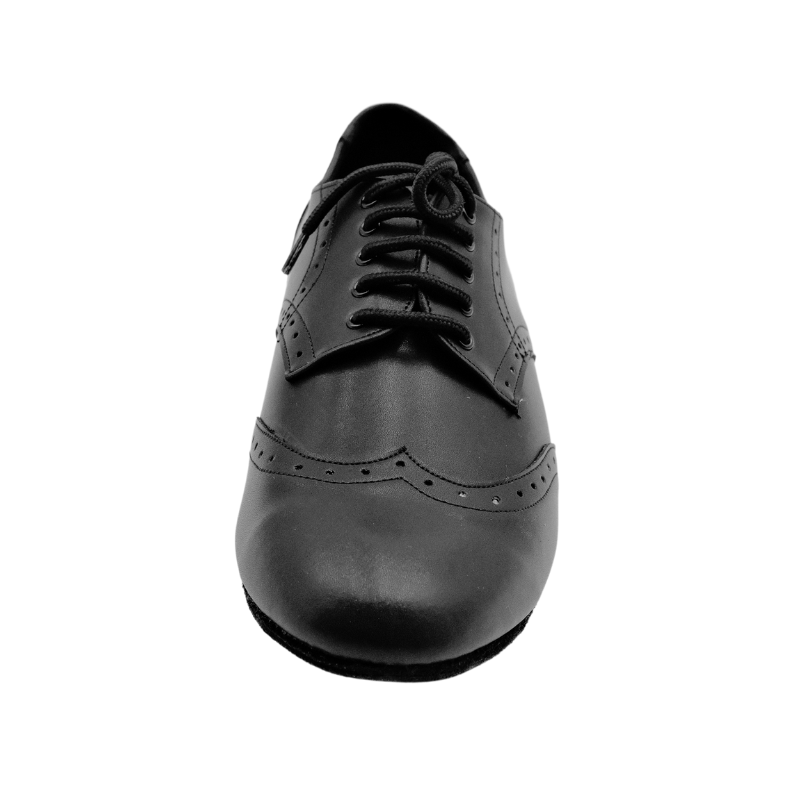 Men's 2cm Black Leatherette Heels Ballroom Dance Shoes