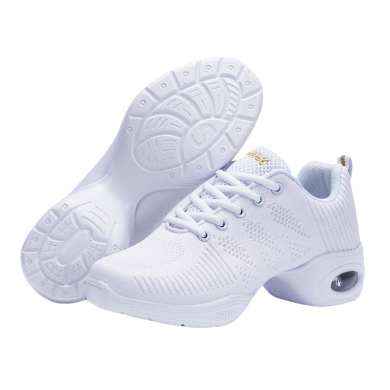 Women's Mesh Jazz Shoes Lace-up Dance Sneakers