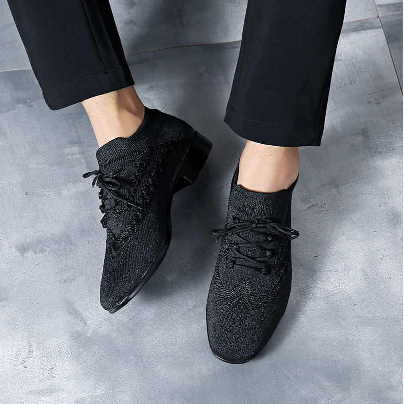 Men's Black 2.5cm Heels Ballroom Dance Shoes
