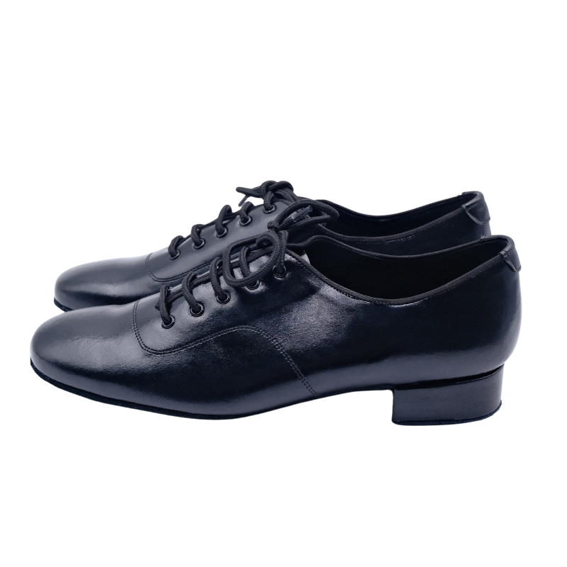 Men's 2cm Black Leatherette Heels Ballroom Dance Shoes