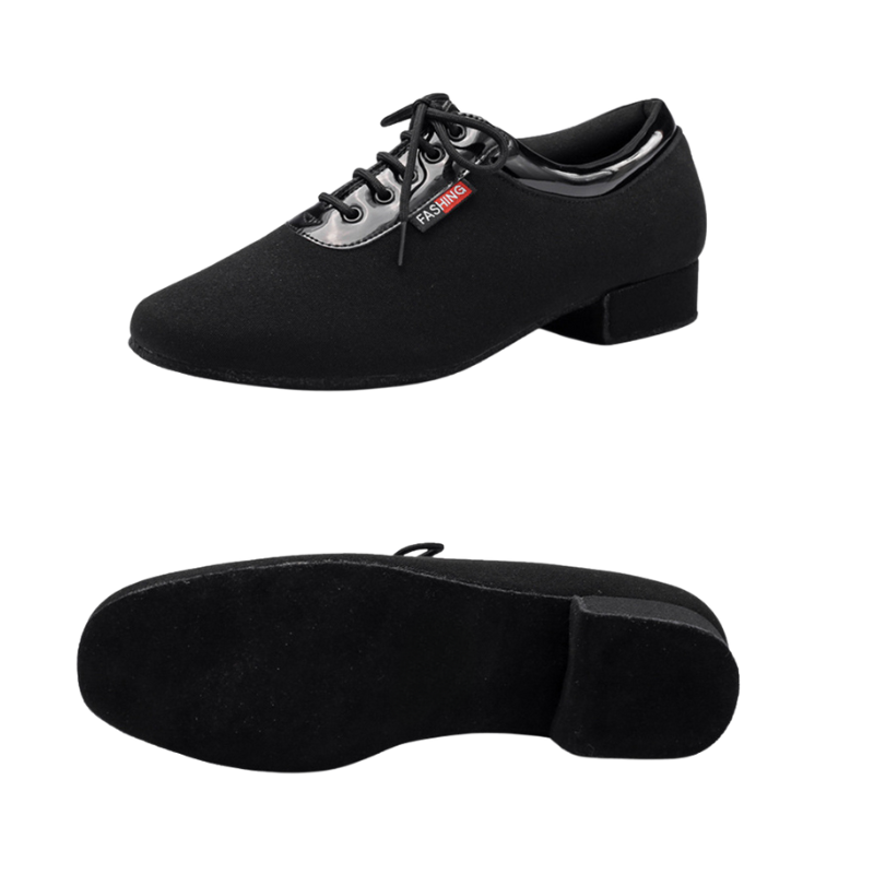 Men's Black 2.5cm Heels Ballroom Dance Shoes
