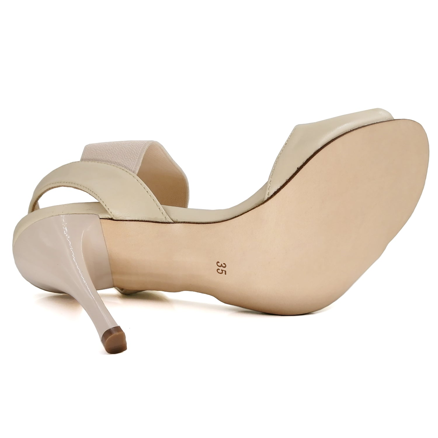 SHJ Women's Beige Real Leather 7cm/9cm Heels Dance Shoes Tango Shoes