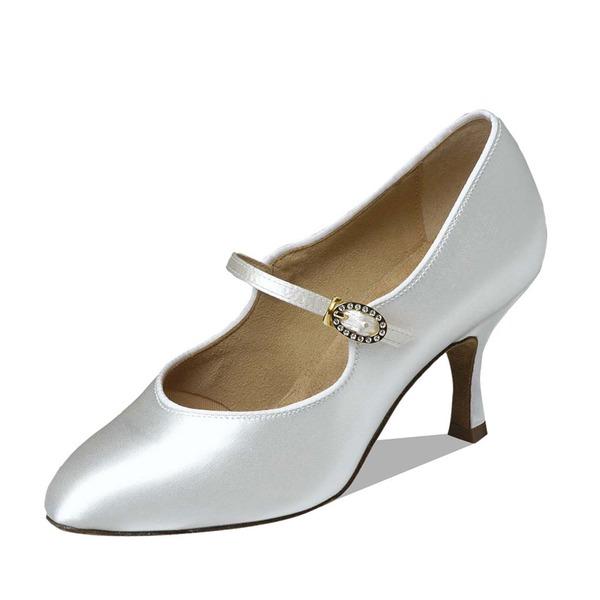 Women's Satin 7.5cm Heel Modern Dance  Shoes Ballroom Dance Shoes