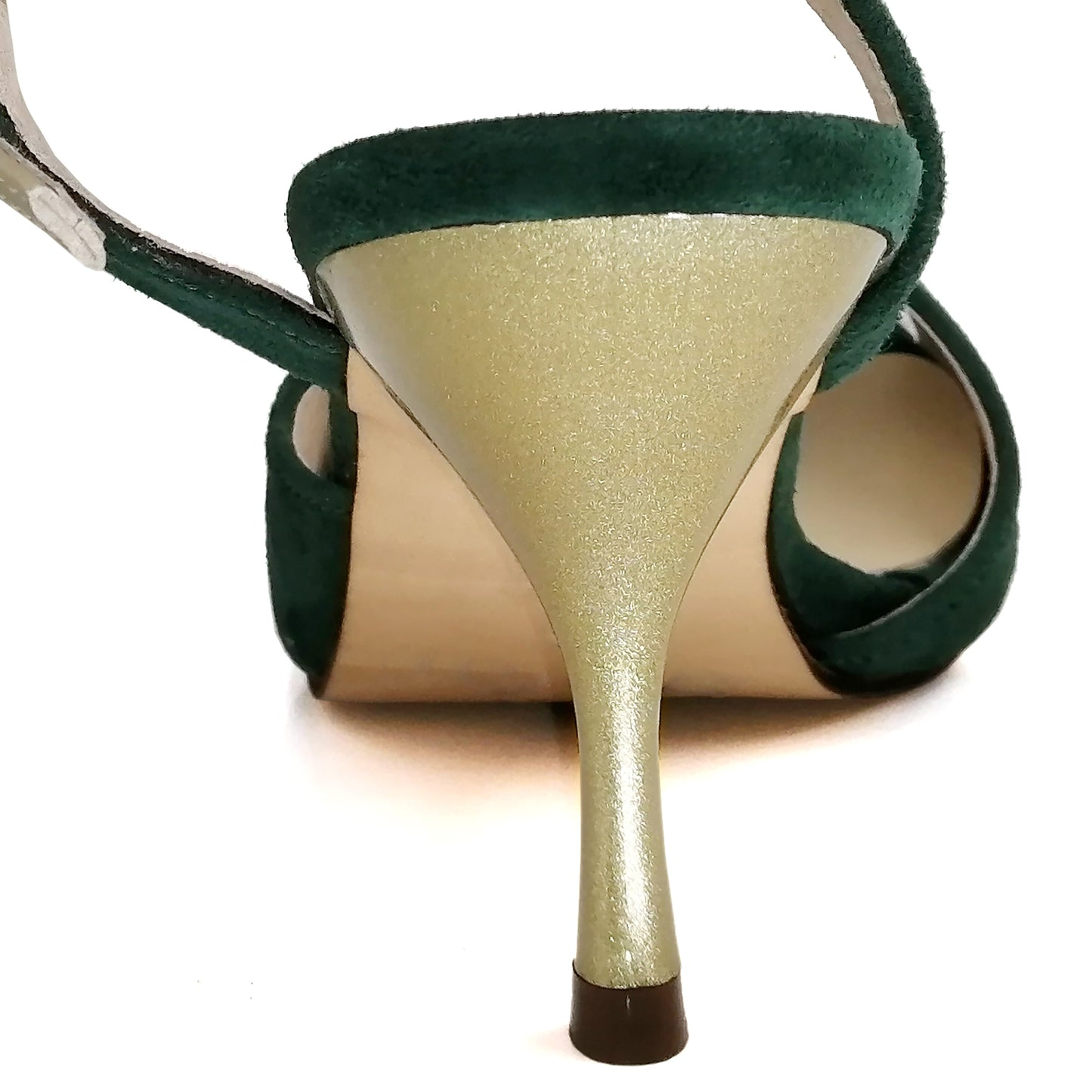 SHJ Women's Green Suede 7cm/9cm Heels Dance Tango Shoes