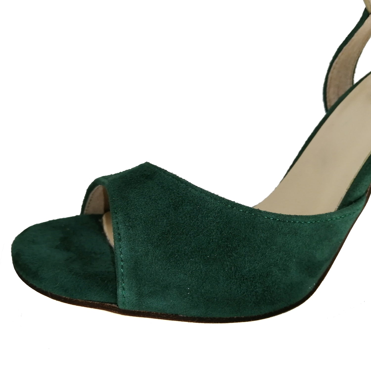SHJ Women's Green Suede 7cm/9cm Heels Dance Tango Shoes