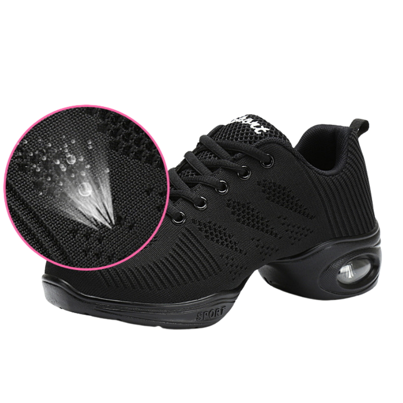 Women's Mesh Jazz Shoes Lace-up Dance Sneakers