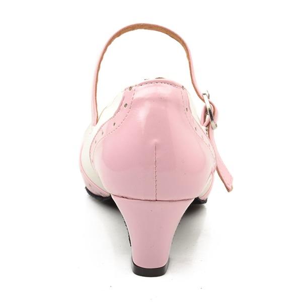 Women's Leatherette Customized Heel Closed Toe Character Shoes Retro Dancing Shoes
