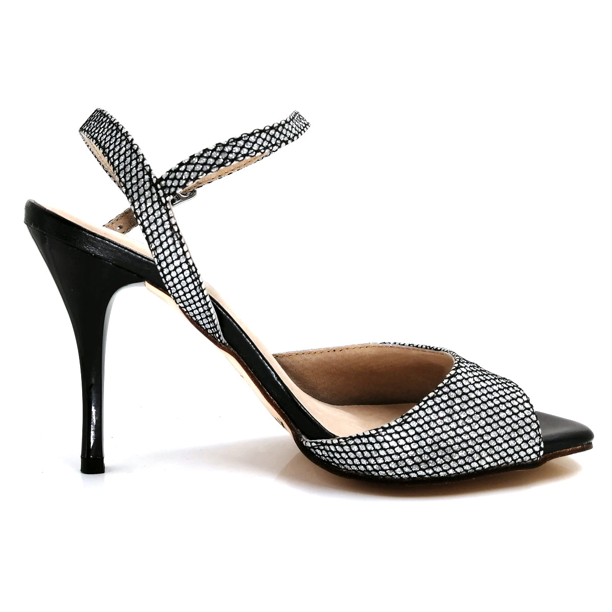 SHJ Women's Black Real Leather 7cm/9cm Heels Dance Shoes Tango Shoes