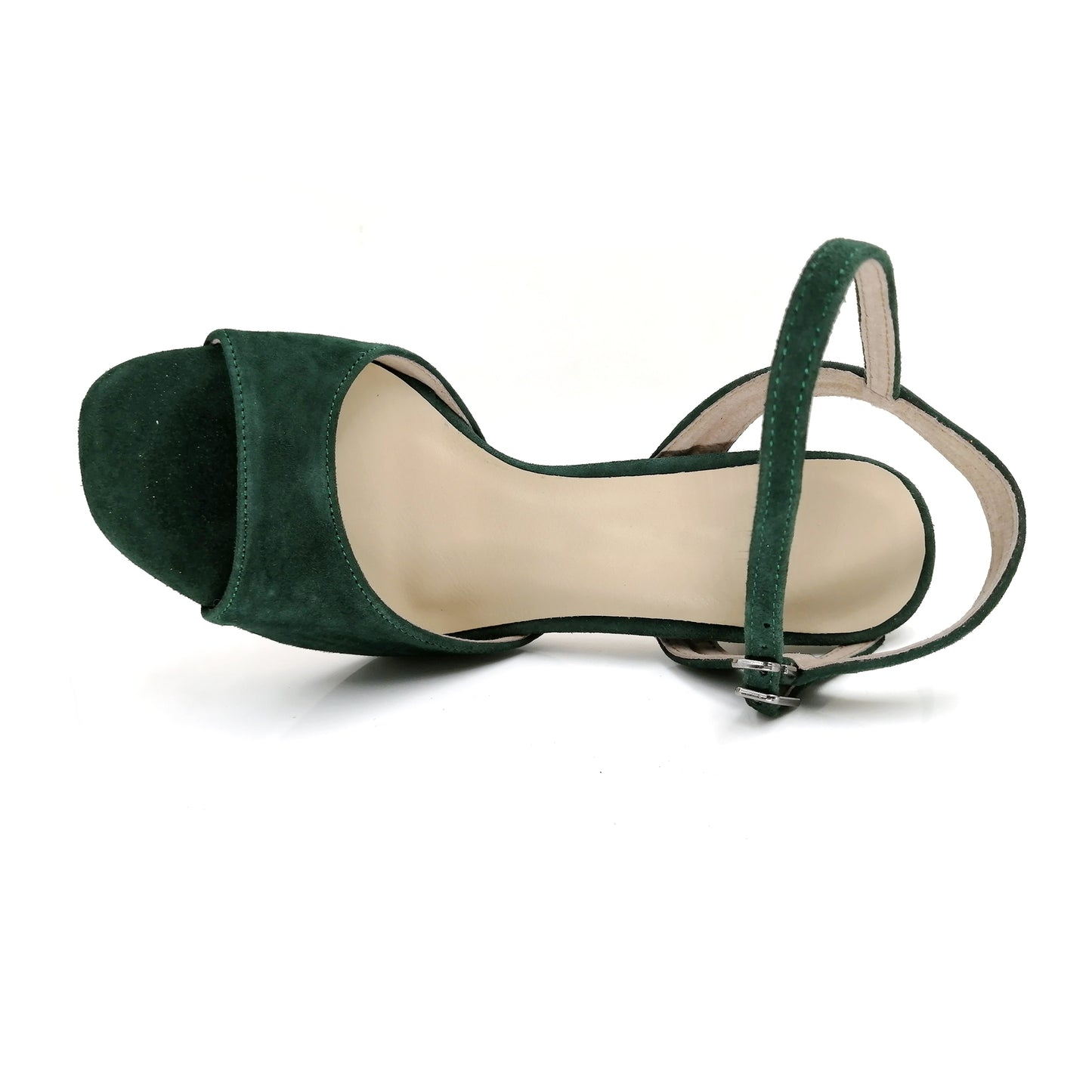 SHJ Women's Green Suede 7cm/9cm Heels Dance Tango Shoes