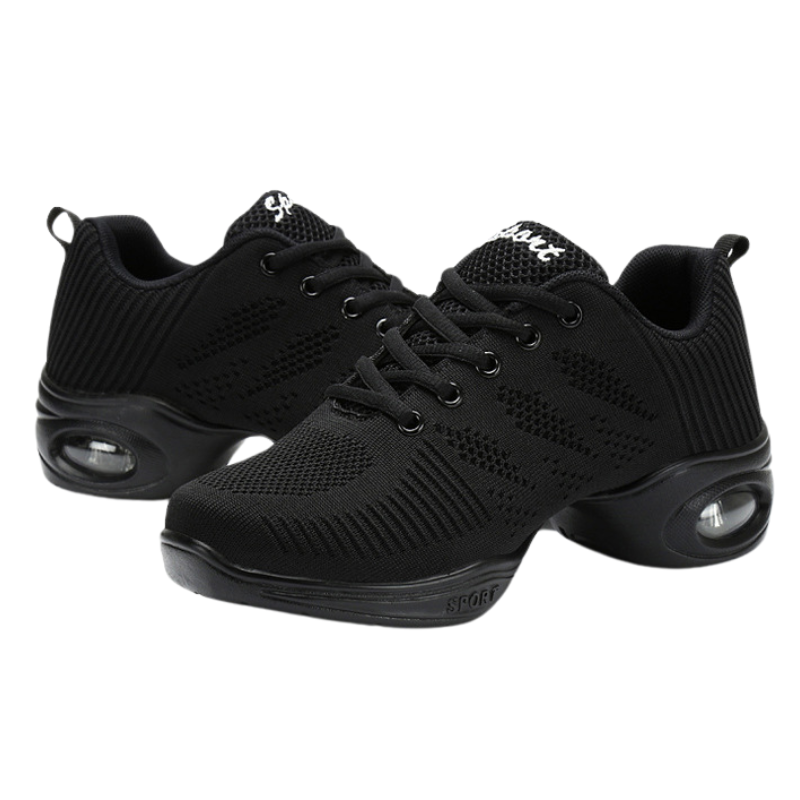 Women's Mesh Jazz Shoes Lace-up Dance Sneakers