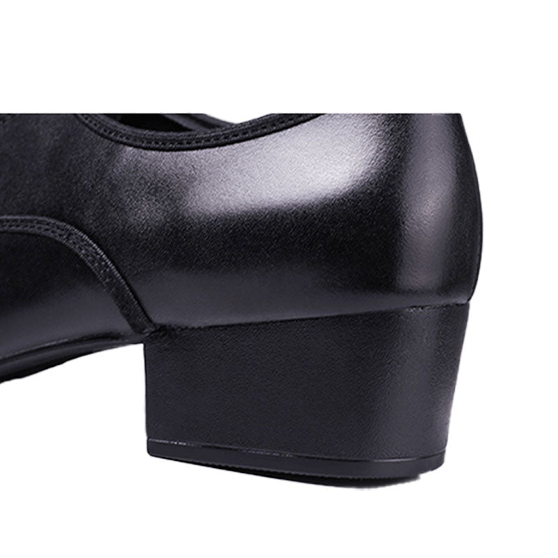 KCDANCE Men's Black Leatherette 4cm Heels Ballroom Dance Shoes Modern Dance Shoes